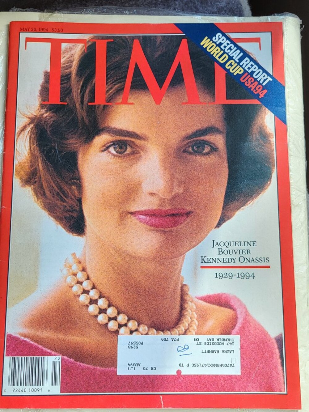 TIME Magazine May 30, 1994 Jacqueline Kennedy Onassis/ World Cup USA 94 SEE PICS